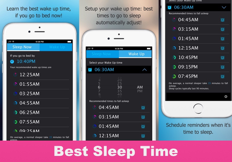 Best Sleep Time app screenshot on iPhone: app to optimize your sleep